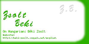 zsolt beki business card