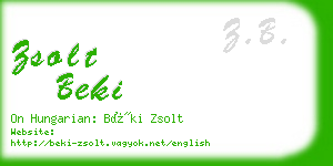 zsolt beki business card